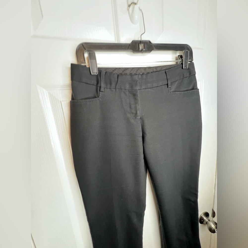 Express Women’s 4 Reg Solid Black Bootcut Twill T… - image 5